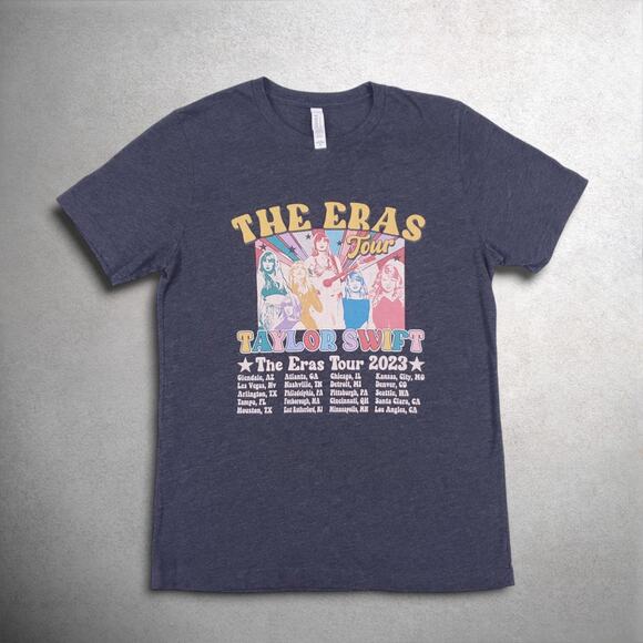 Taylor Swift Eras Tour 2023 T-shirt Unisex Med Dark Gray Fangirl Swifties Pop - Picture 1 of 9